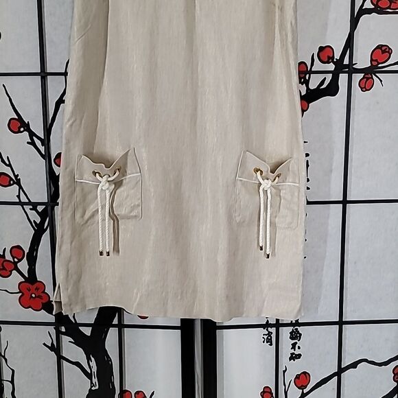 Lilly Pulitzer Sleeveless Linen Mini with Lace-Up Detail - Picture 4 of 11